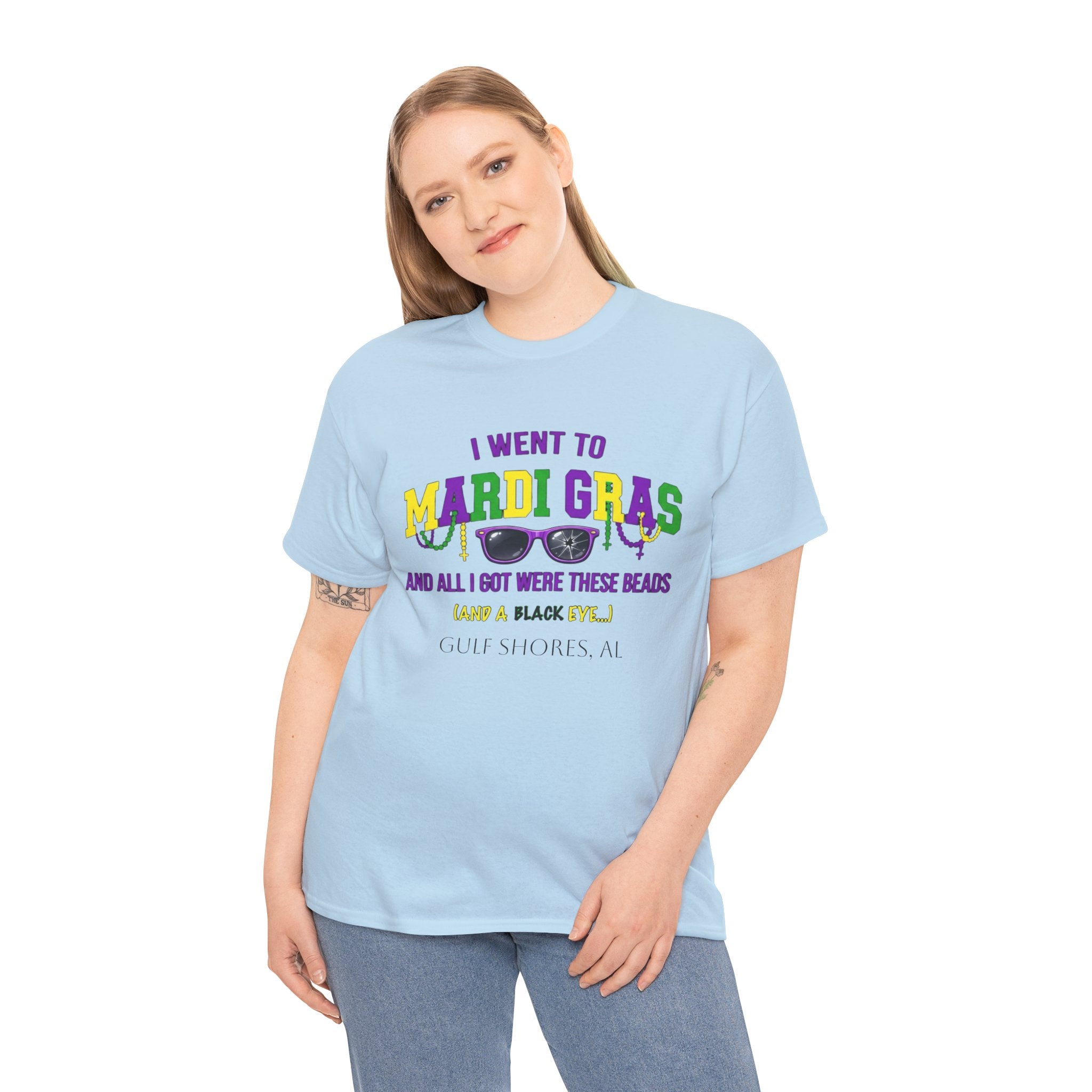 Mardi Gras T-Shirt – "I Went to Mardi Gras and All I Got Were These Beads" Parade Tee
